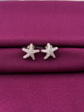 925 Silver starfish-shaped earrings