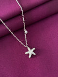 925 Silver starfish pendant necklace