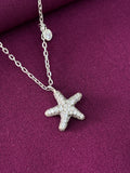 925 Silver starfish pendant with chain