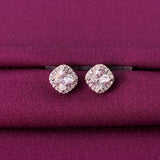 Pair of cubic zircon stud earrings 