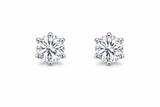 925 Sterling Silver Solitaire Stud Earrings for Women | Classic Round CZ Diamond Earrings | Zaviraa