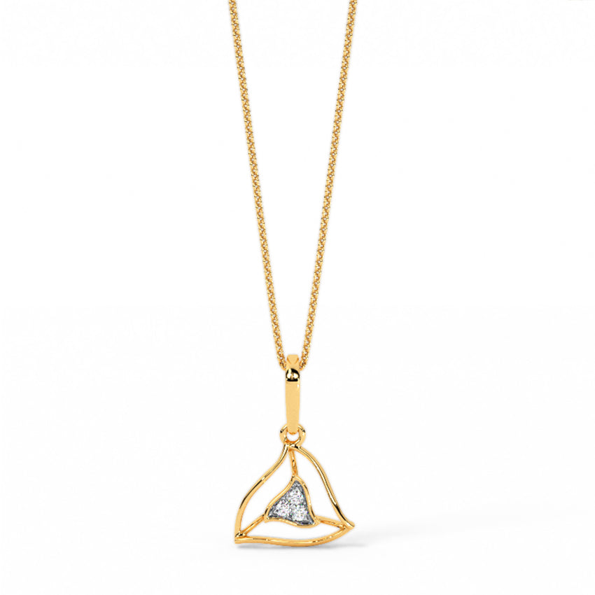 Swirl Triangle Diamond Pendant