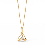 Swirl Triangle Diamond Pendant