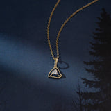 Swirl Triangle Diamond Pendant