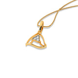 Swirl Triangle Diamond Pendant