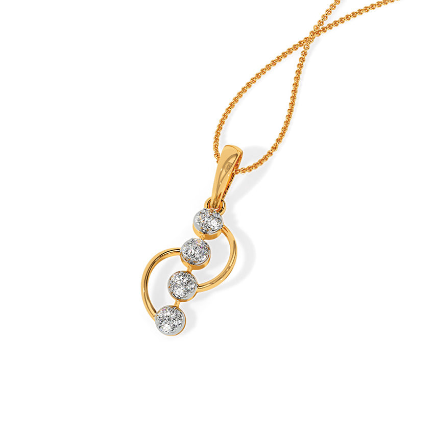 Circle Quartet Diamond Pendant
