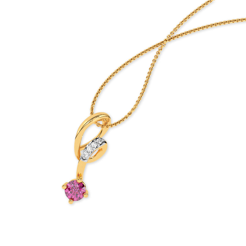 Swirly Drop Gemstone Pendant