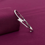 Sterling Silver Sparkle Star CZ Designer Bracelet Kada for Women
