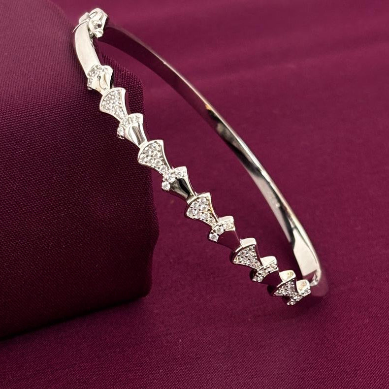 Sterling Silver CZ Designer Bracelet Kada for Women