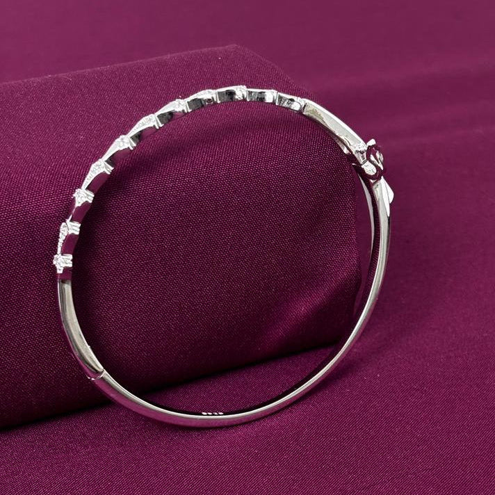 Sterling Silver CZ Designer Bracelet Kada for Women
