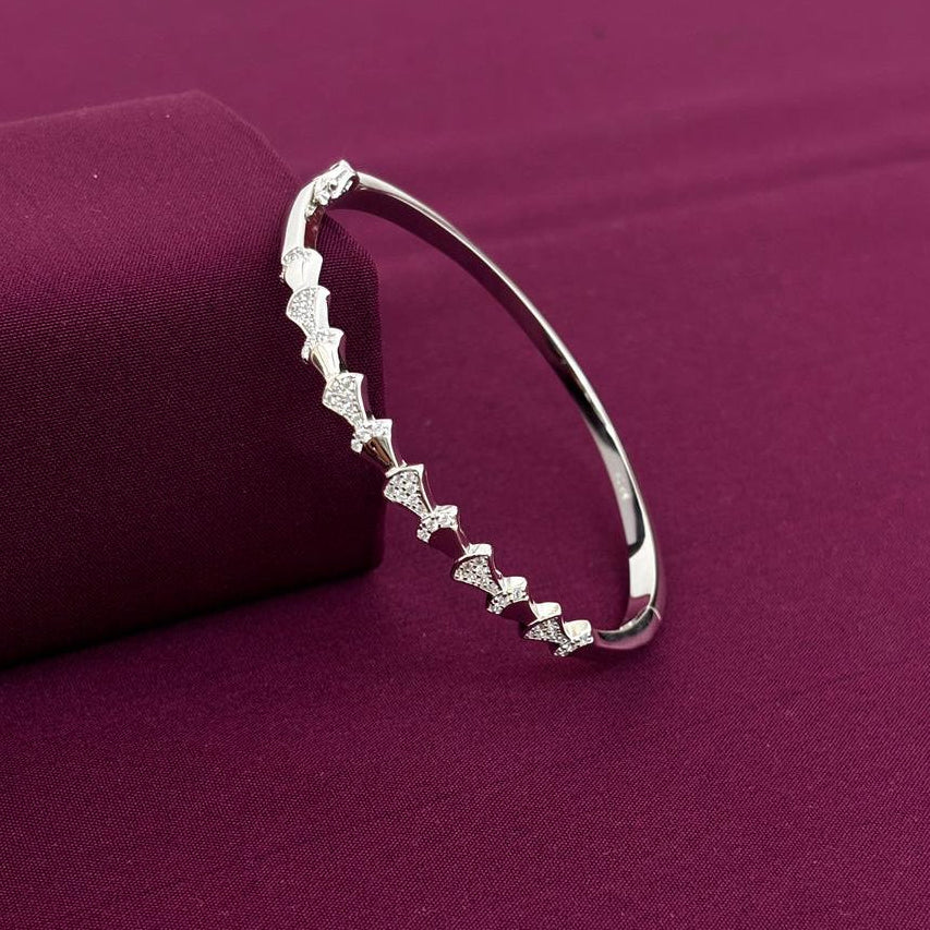 Sterling Silver CZ Designer Bracelet Kada for Women