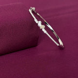 Sterling Silver Butterfly CZ Designer Bracelet Kada for Women