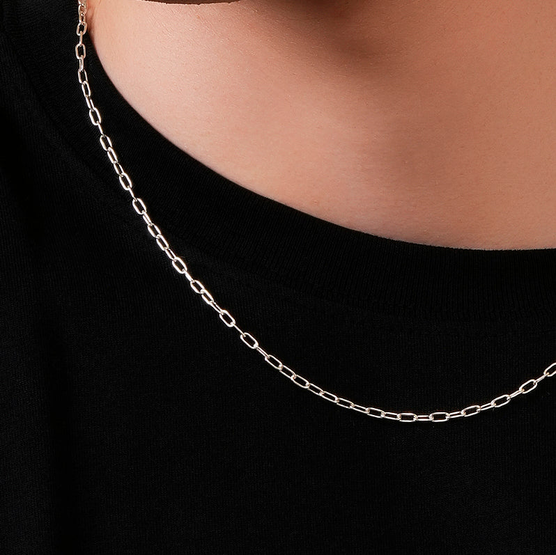 925 Sterling Silver Anchor Chain Necklace – Classic Mariner Link Silver Chain for Women & Men | Zaviraa