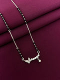 Zaviraa Minimal Leaf Design 925 Sterling Silver Mangalsutra Necklace