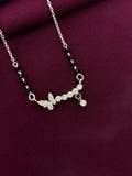 Zaviraa Minimal Leaf Design 925 Sterling Silver Mangalsutra Necklace