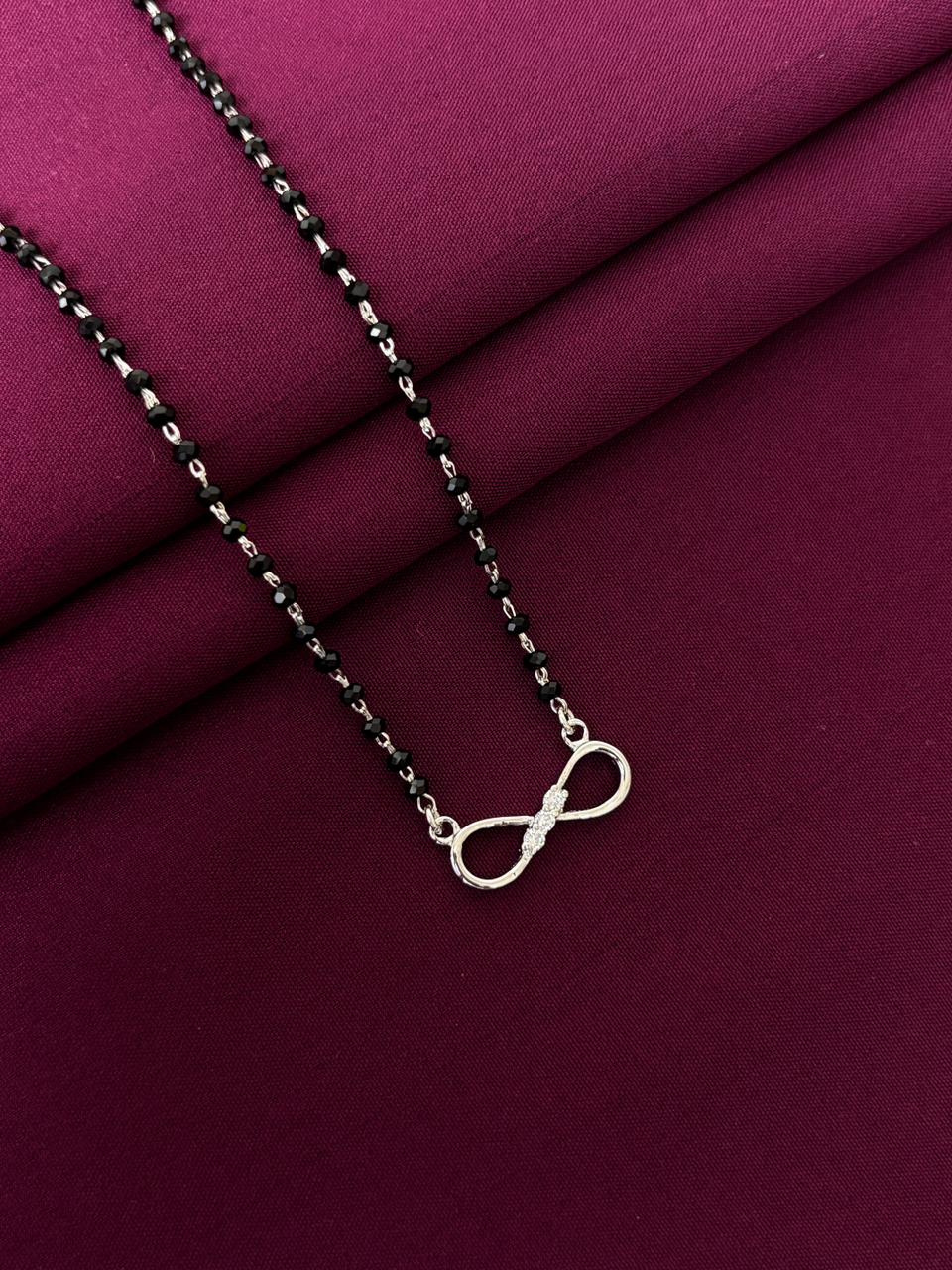 925 Sterling Silver Infinity Mangalsutra Necklace for Women