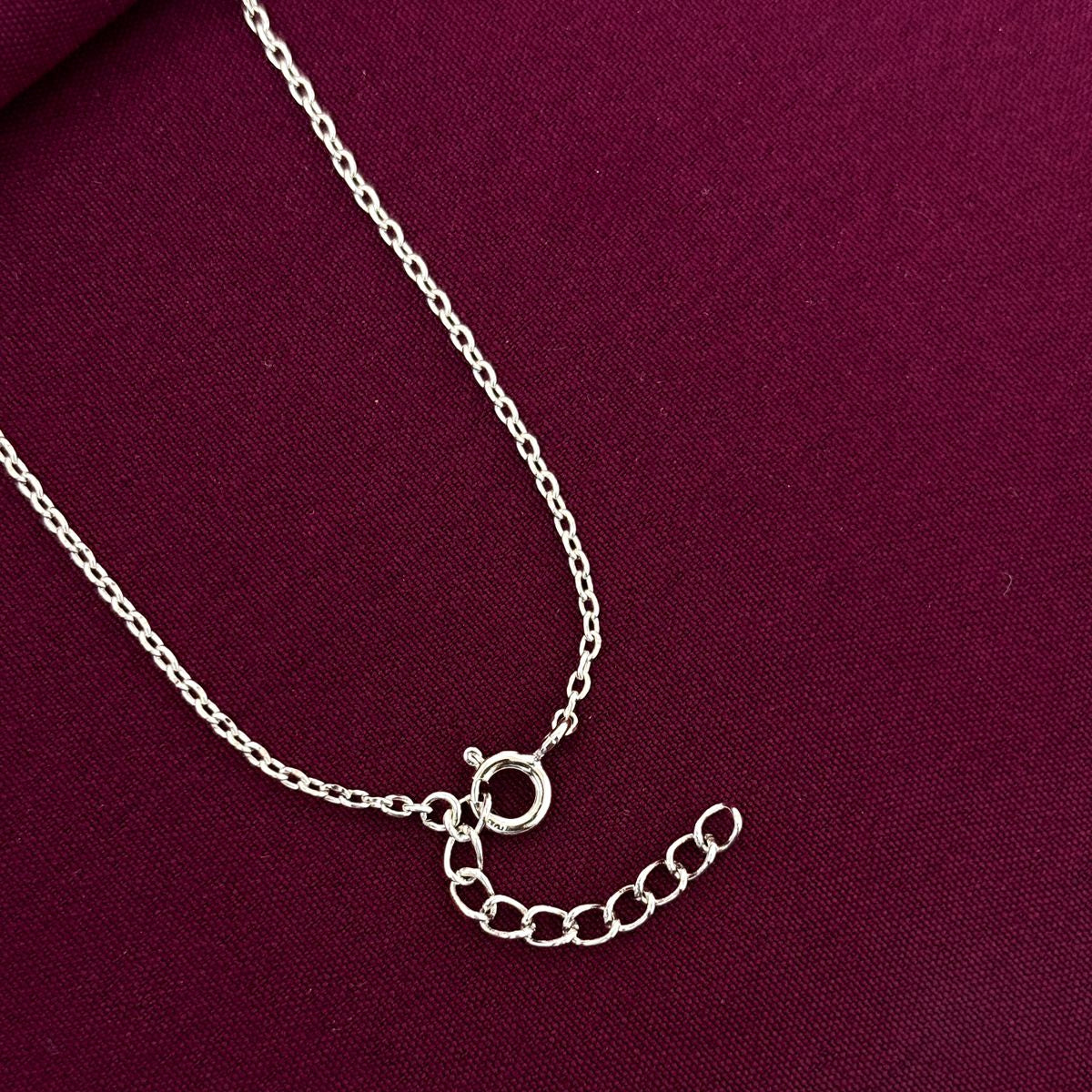 925 Sterling Silver Solitaire Halo Mangalsutra with Black Bead Chain