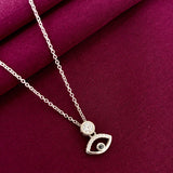 925 Sterling Silver Evil Eye Chain Pendant Necklace