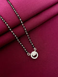 925 Sterling Silver Circular Solitaire Mangalsutra Necklace for Women