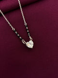 Zaviraa Solitaire Heart Shape 925 Sterling Silver Mangalsutra