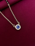 925 Sterling Silver Evil Eye Mangalsutra Necklace for Women