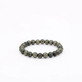 Zaviraa Raw Pyrite Bracelet for Wealth & Protection | Natural Pyrite Stone Beaded Bracelet