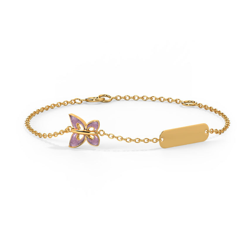 Flutter Personalized Kids' Gold Bracelet
