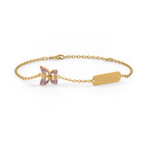 Flutter Personalized Kids' Gold Bracelet