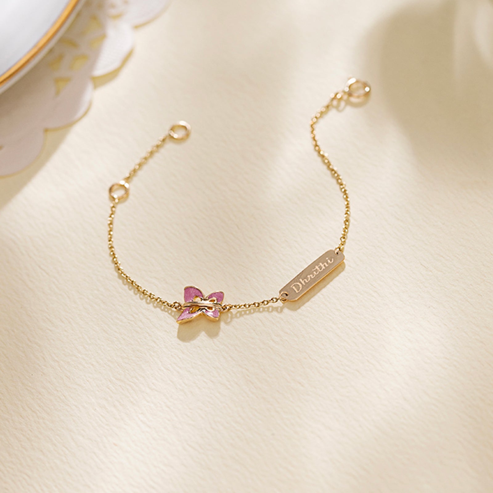 Flutter Personalized Kids' Gold Bracelet