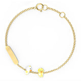 Cute Duckling Personalized Kid's Gold Bracelet