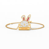Bugs Bunny Kids Personalized Gold Bracelet