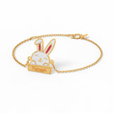 Bugs Bunny Kids Personalized Gold Bracelet