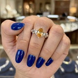 Crafted in Pure 925 Silver with Brilliant Champagne Moissanite