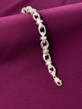 925 Sterling Silver Multi Interlocking Link Men’s Bracelet