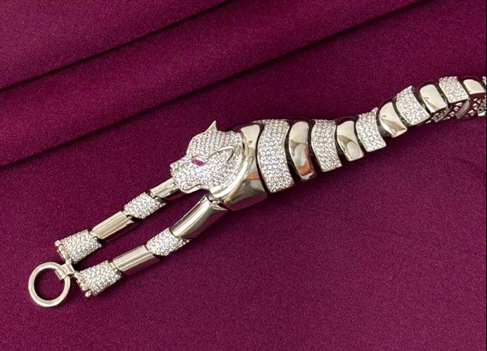 Panther Head Designer 925 Sterling Silver Imported Premium Men’s Bracelet