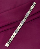 Men’s 925 Oxidized Sterling Silver Engraved Curb Chain Bracelet – Heavy Spiritual Statement Bracelet