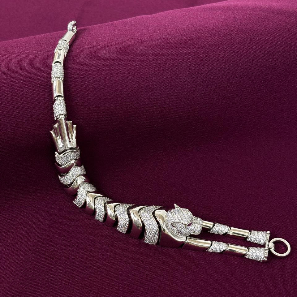 Panther Head Designer 925 Sterling Silver Imported Premium Men’s Bracelet