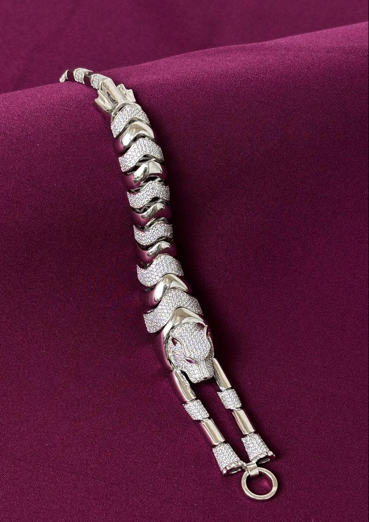 Panther Head Designer 925 Sterling Silver Imported Premium Men’s Bracelet