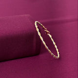 Two Tone Twisted Rope Women Kada in 925 Silver | Gold & Silver Finish Elegant Bracelet