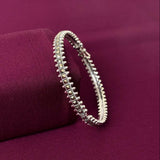 925 Silver Marquise Studded Textured Women Kada in 925 Silver