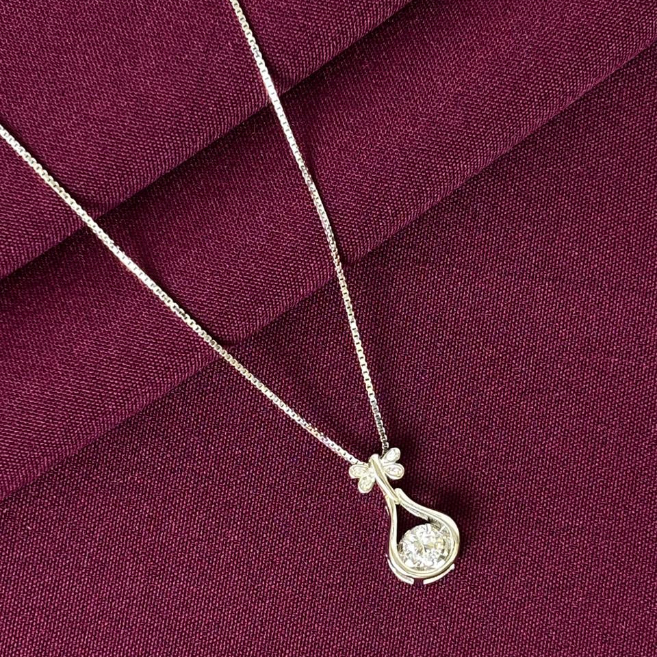 925 Silver Dragonfly Drop Pendant Necklace for Women | Elegant Solitaire Teardrop Sterling Silver Jewellery