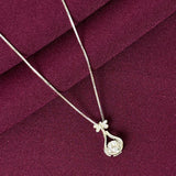 925 Silver Dragonfly Drop Pendant Necklace for Women | Elegant Solitaire Teardrop Sterling Silver Jewellery
