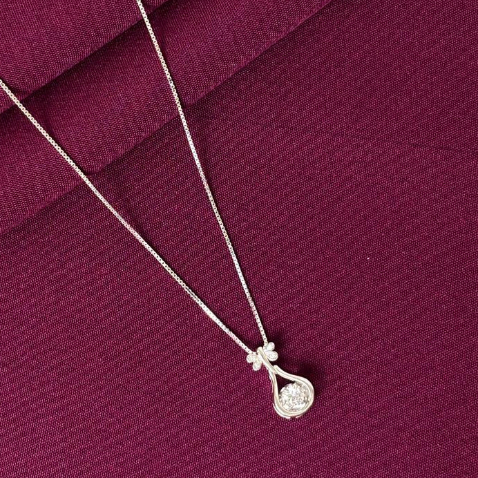 925 Silver Dragonfly Drop Pendant Necklace for Women | Elegant Solitaire Teardrop Sterling Silver Jewellery