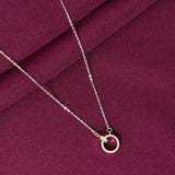 925 Silver Interlocking Ring Pendant Necklace for Women | Minimal Circle Sterling Silver Jewellery