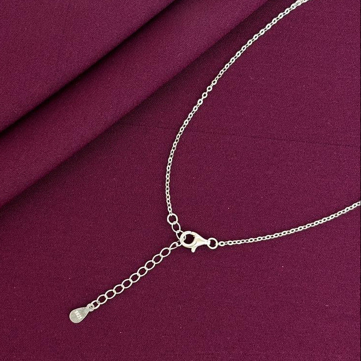 925 Silver Love Charm Necklace for Women | Lock Key Heart Lucky Charm Sterling Silver Jewellery