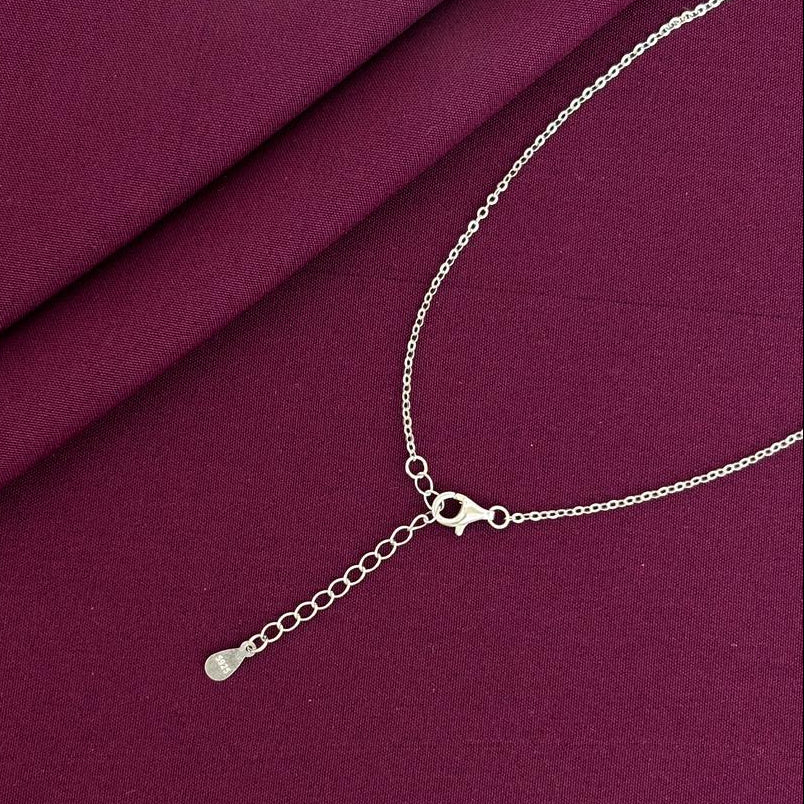 925 Silver Cat Pendant Necklace for Women | Cute Red Stone Cat Drop Sterling Silver Jewellery
