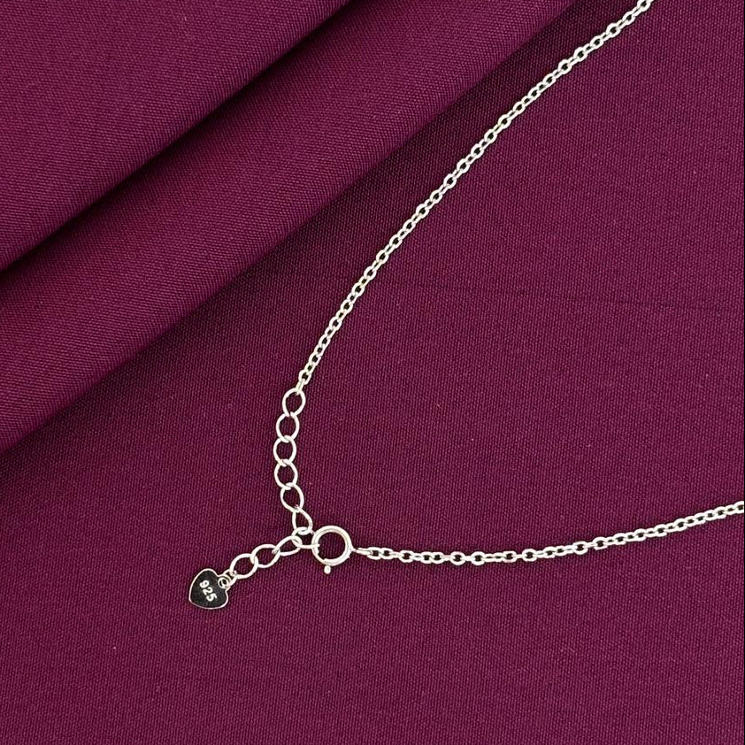 925 Sterling Silver Double Round CZ Pendant Necklace Rhodium Plated for Women