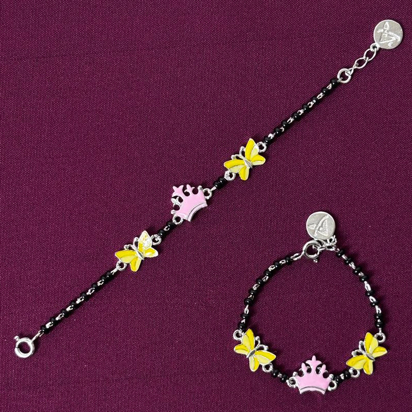 Kids Butterfly Crown Nazariya Bracelet – 925 Silver