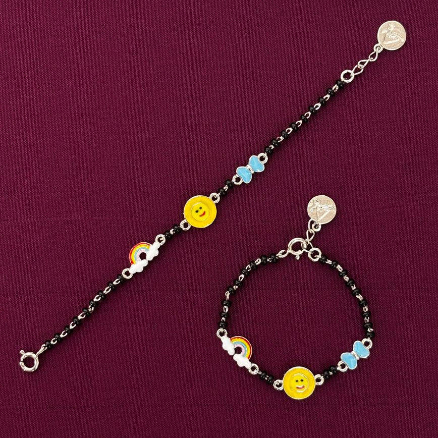 Kids Smiley Rainbow Nazariya Bracelet – 925 Silver