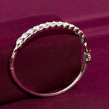 Sterling Silver Criss-Cross CZ Designer Kada Bracelet